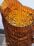 Imperial marigold carnival luster rose pitcher