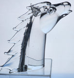 Glass Horse head sculpture V Nason Italy