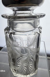 Cut glass covered jar with sterling lid Antique