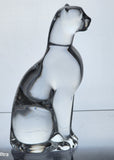 Signed Baccarat glass ART deco Cheetah cat