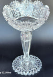 Signed Clarke American Brilliant Period Cut Glass compote