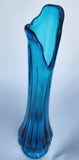 Blue Glass swung 15" vase