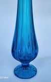 Blue Glass swung 15" vase