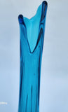 Blue Glass swung 15" vase