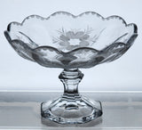 Heisey cut glass compote