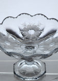 Heisey cut glass compote