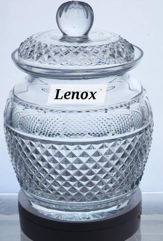 Lenox Cut glass Crystal cookie jar  Made in USA Mt Pleasant PA