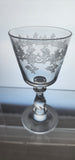 Bryce Crystal Etched floral & scrolls 942 wine glass