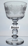 Bryce Crystal cocktail etched floral scroll 942