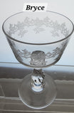 Bryce Crystal cocktail etched floral scroll 942