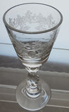 Bryce Crystal Etched floral & scrolls 942 cordial glass