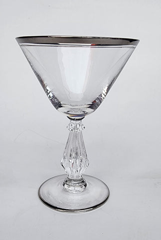 Bryce Platinum band cocktail glass Crystal