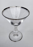 Bryce Platinum band cocktail glass Crystal