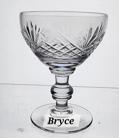 Bryce Crystal diamond and fans  cocktail glass