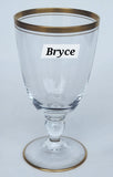 Bryce gold band wine glass Crystal