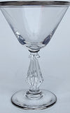 Bryce Platinum band cocktail glass Crystal