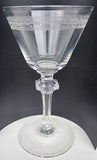 Crystal Etched floral & scrolls 942 wine glass