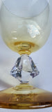 4 Bryce Aquarius Amber goblet glass Crystal