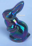 Fenton glass iridescent bunny