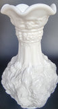 Imperial Loganberry panel grape milk glass vase