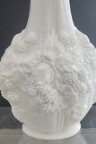 Imperial Loganberry panel grape milk glass vase