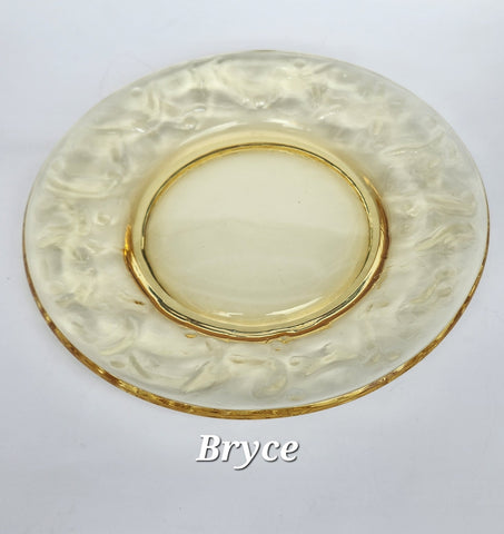 8 piece Bryce El Rancho amber glass plates