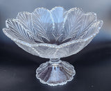 L E Smith Glass Pedestal bowl