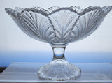 L E Smith Glass Pedestal bowl