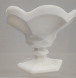 L.E Smith milk Glass pair of Old Dominion candle sticks