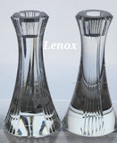 Candle sticks Pair Crystal Signed lenox Triumph