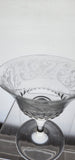 Cut glass and etched sherbert Parme Baccarat SIGNED