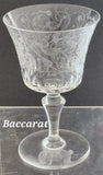 Cut glass and etched liquor Parme Baccarat SIGNED