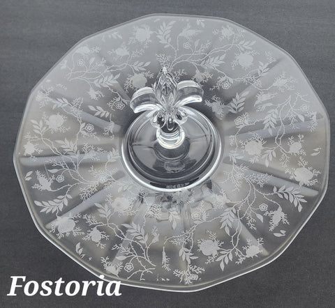 Fostoria Fairfax serving dish Chintz