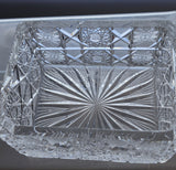 Cut Glass rectangular box with lid