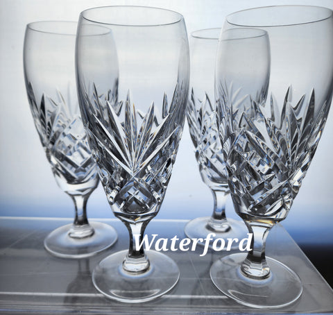 Signed Waterford crystal Merano ice tea beverage glass 4 piece