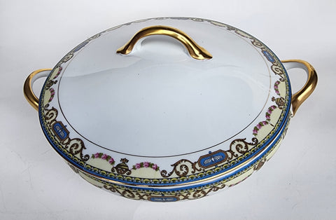 Noritake china covered handled dish