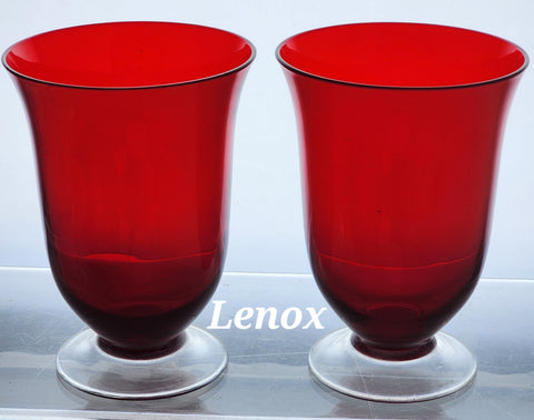 Lenox ruby beverage Holiday Gems pair