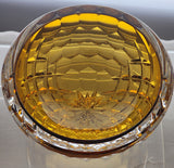 Hand Cut Amber glass bowl HAND POLISHED  signed by Peter ORourke PR10