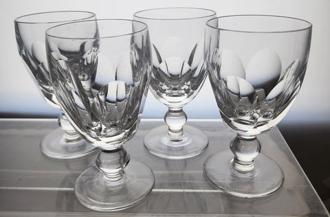 Signed Waterford CUT GLASS Kathleen wine crystal Ireland 4 piece set