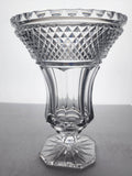 Cut glass flower vase flared pedestal