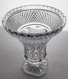 Cut glass flower vase flared pedestal