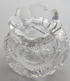 ABP Crystal Cut Glass miniature flower center antique