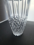 Hand Cut 24% lead crystal large vase with space for etching Award