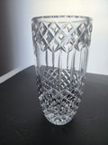 Hand Cut 24% lead crystal large vase with space for etching Award