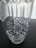 Hand Cut 24% lead crystal large vase with space for etching Award