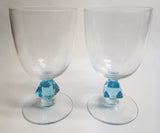 Bryce Aquarius dessert blue Crystal 2 piece's