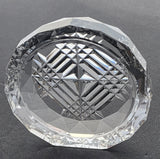 Hand Cut Glass faceted paperweight, hand cut crystal