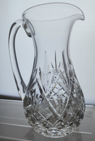 Signed Waterford Hand Cut crystal pitcher