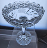 Cut Glass compote Antique floral