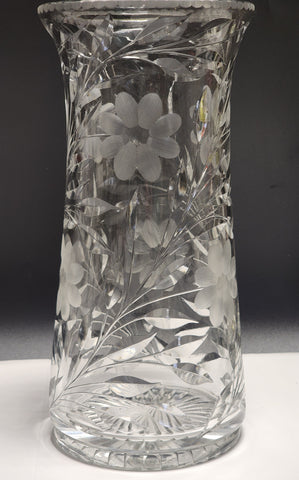 Cut glass vase antique